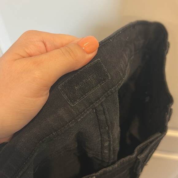 MOTHER Hustler Ankle Fray Black Not Guilty Jeans - Picture 7 of 9